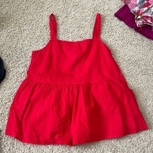 Red asos babydoll top